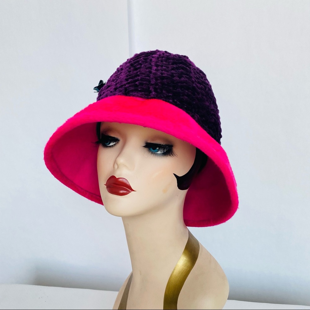 Archie Eason vintage Pink and dark purple Hat
